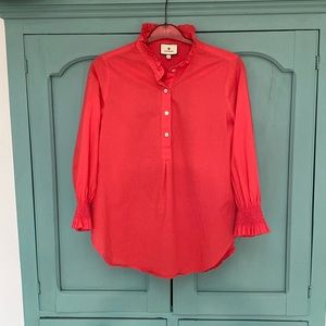 Tuckernuck Pink Ruffle Blouse. Medium